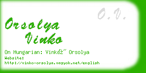 orsolya vinko business card